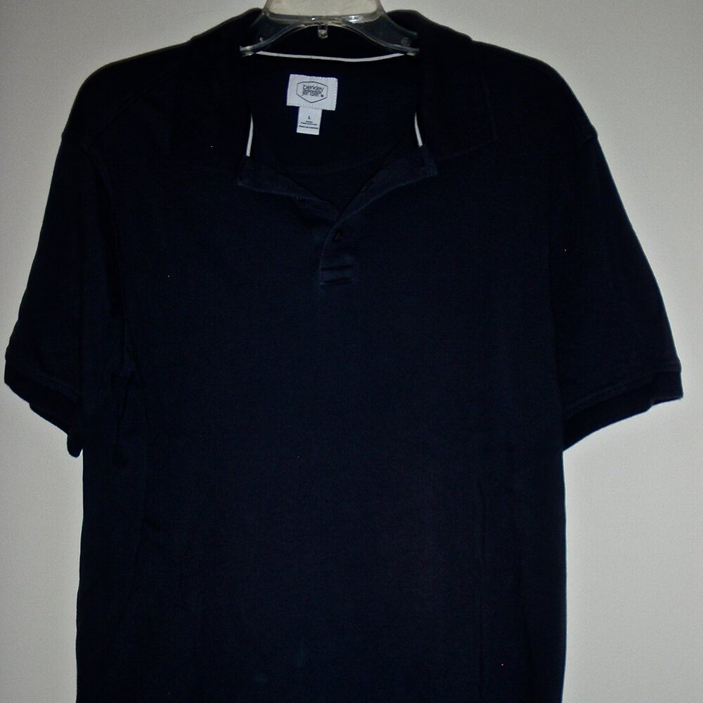 BERKLEY JENSEN MEN'S BLACK SHORT SLEEVED 100% PIMA COTTON POLO SHIRT SIZE L